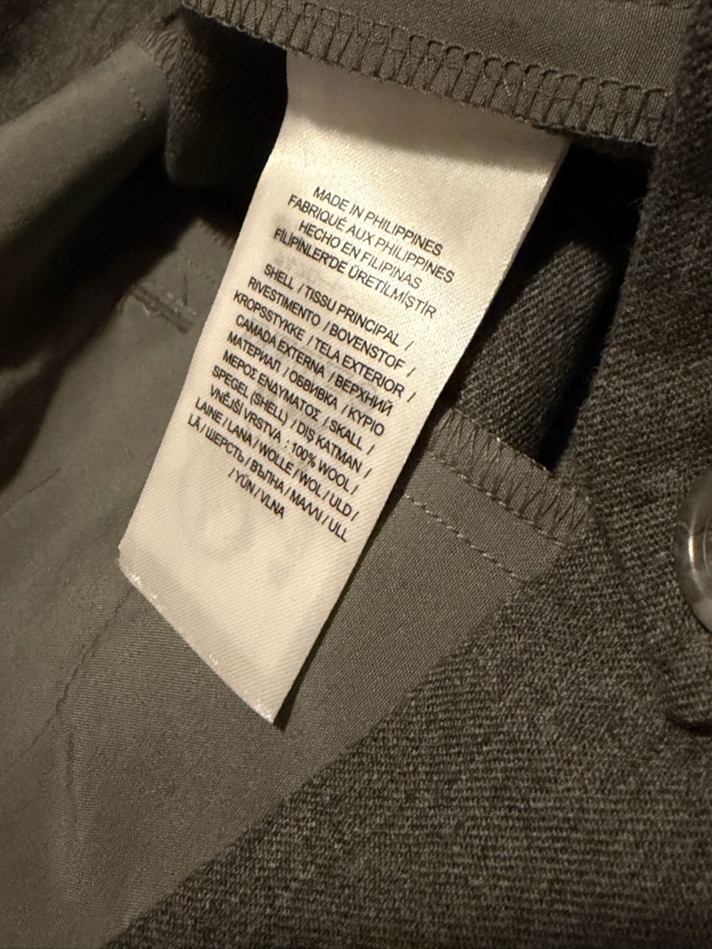 Guaranteed Authentic Lauren Ralph Lauren Grey Pltd Wool Twill Straight Pants, 6 - Picture 13 of 15